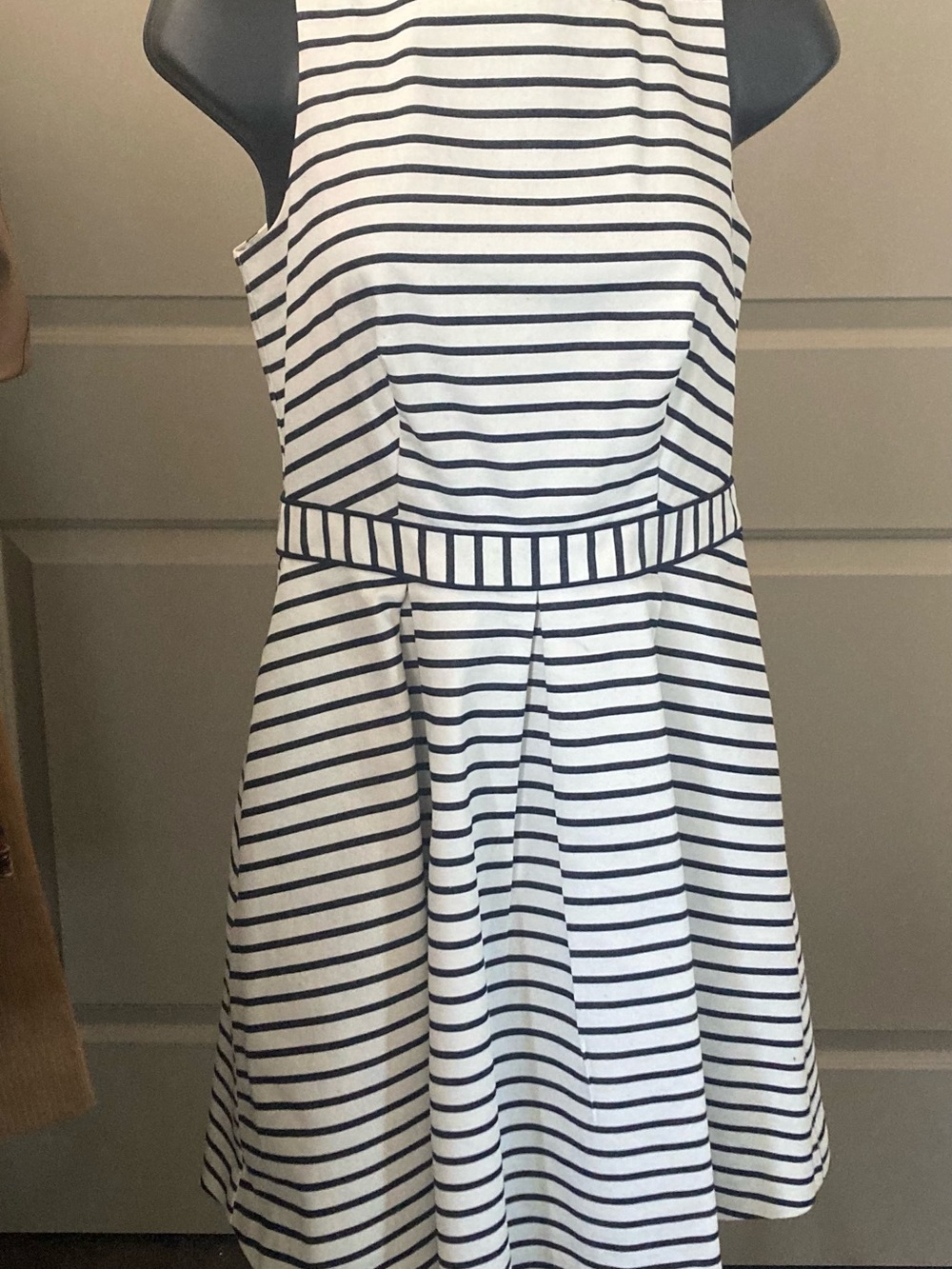 The Limited Navy & White Striped Fit-and-Flare Dress